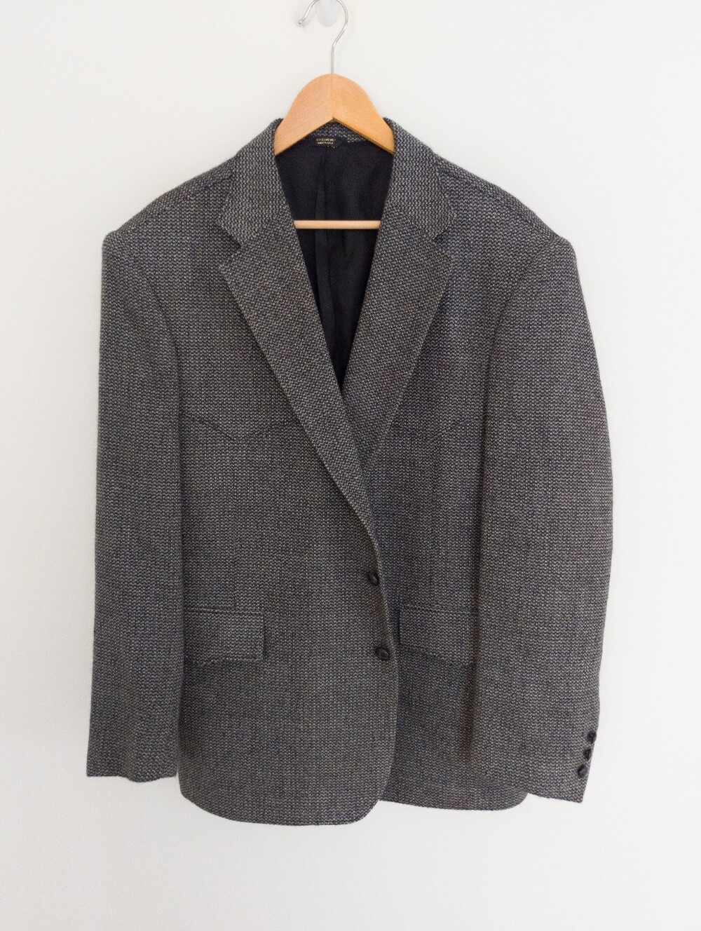 Pagano West Mens 48R Vintage Western Yoke Tweed Sport Coat Blazer USA Made